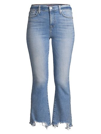 Shop 7 For All Mankind High-Rise Slim Flare Jeans | Saks Fifth Avenue