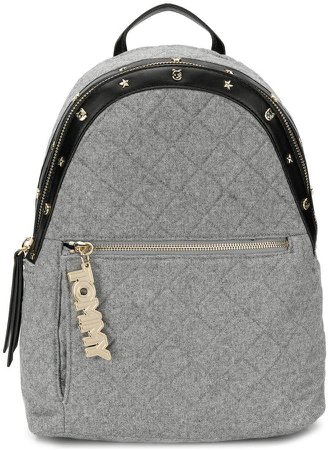 quilted effect backpack