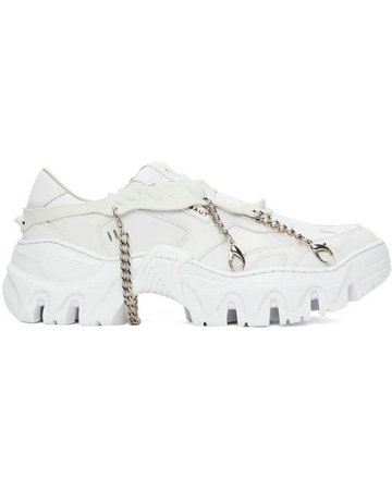 Rombaut Men's White Boccaccio Ii Future Leather Harness Sneakers