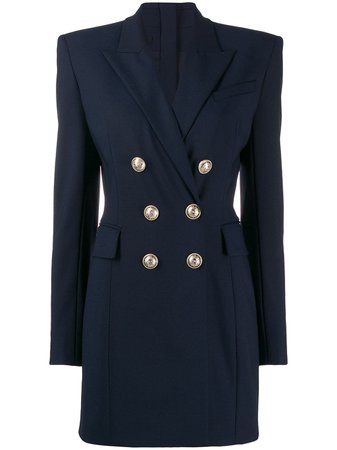 Balmain Double Breasted Blazer Dress Ss20 | Farfetch.com