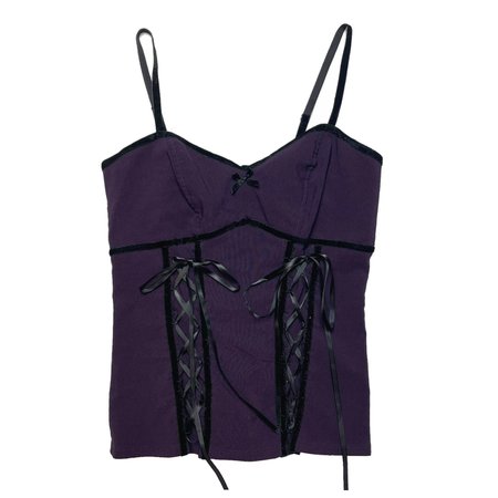 black orchid hot topic plum and black lace up corset top