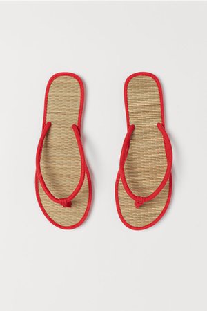 Flip-flops - Bright red - Ladies | H&M US