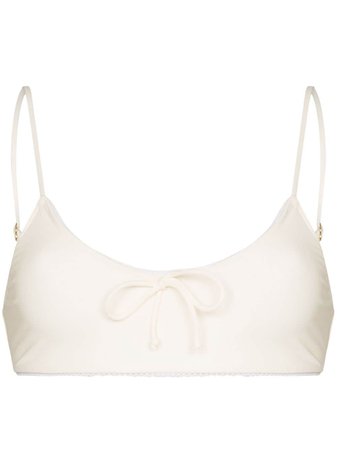 Shop white Juillet Laura lace trim bikini top with Express Delivery - Farfetch