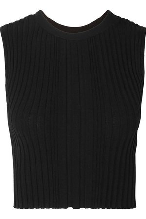 Dion Lee | Opacity cropped ribbed-knit tank | NET-A-PORTER.COM