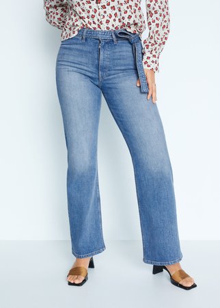 Jeans wide leg - Plus sizes | Violeta by Mango USA