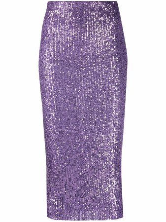 ROTATE Tasha sequin-embellished pencil skirt - FARFETCH