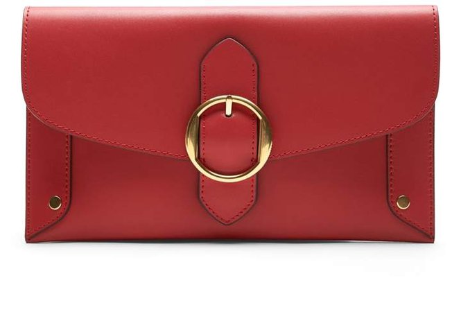 Leather Buckle Clutch