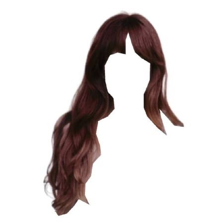 long red brown hair bangs