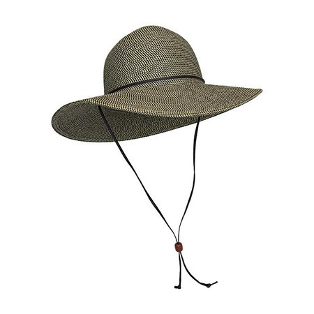 Brown Packable Cotton Fabric Sun Hat, Wide Circle Brim w/ Chin Strap, UPF 50+ at Amazon Women’s Clothing store: