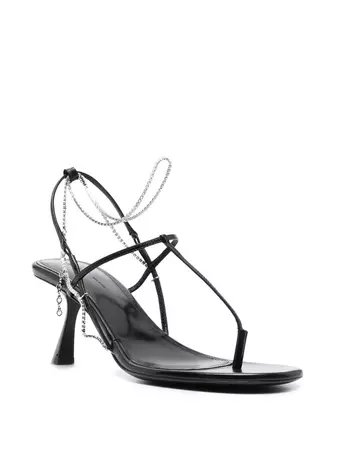 KHAITE Linden 65mm crystal-chain Sandals
