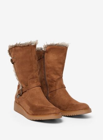 Tan 'Tame' Wedge Boots - Shoes- Dorothy Perkins United States