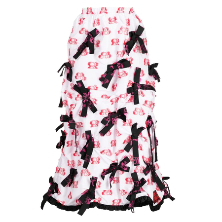 Chopova Lowena Bow-detail Ruched A-Line Skirt (Dei5 edit)