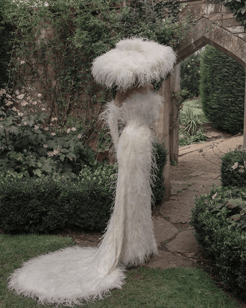 feather gown