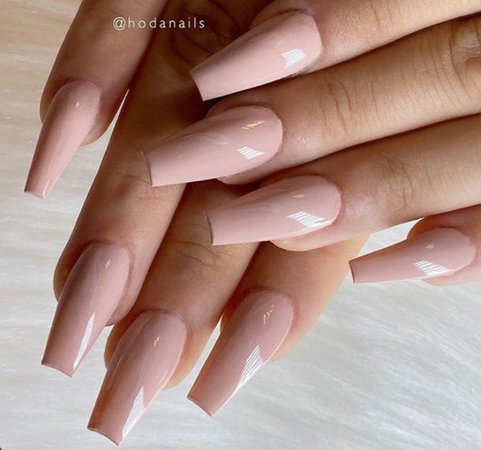 Nude Coffin nails