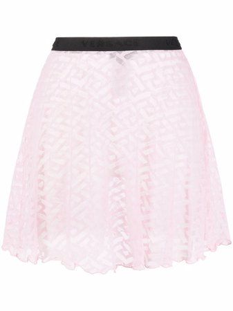 Versace Greca-print Flared Night Skirt - Farfetch