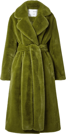 Proenza Schouler White Label Belted Faux Fur Coat