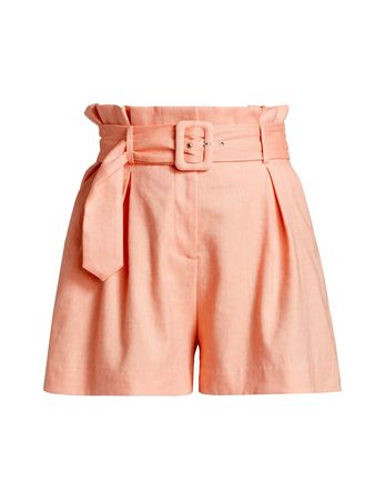 Shop Veronica Beard Ashford Belted Paperbag Shorts | Saks Fifth Avenue