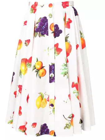 MSGM fruit print midi skirt $518 - Buy Online SS19 - Quick Shipping, Price