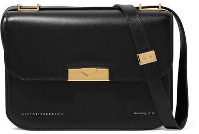 Eva Leather Shoulder Bag - Black