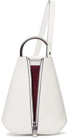 Leather Backpack - White