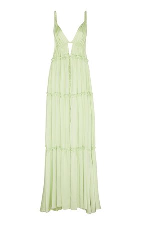 Jade Silk Maxi Dress by Jonathan Simkhai | Moda Operandi
