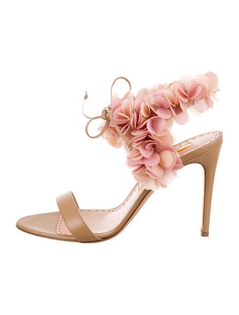 Rupert Sanderson Floral Embellished Sandals - Shoes - WRS21847 | The RealReal