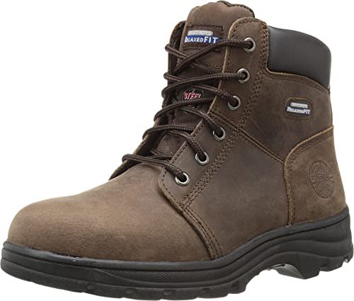 Amazon.com | Skechers for Work Women's Workshire Peril Steel Toe Boot | Ankle & Bootie