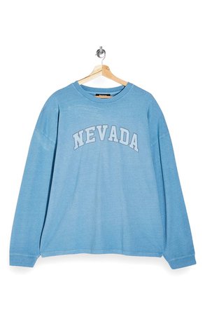 Topshop Nevada Long Sleeve Cotton Graphic Tee | Nordstrom