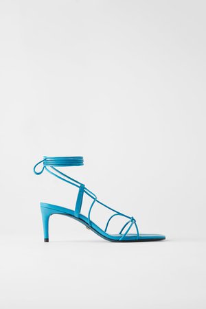blue Zara strappy heels