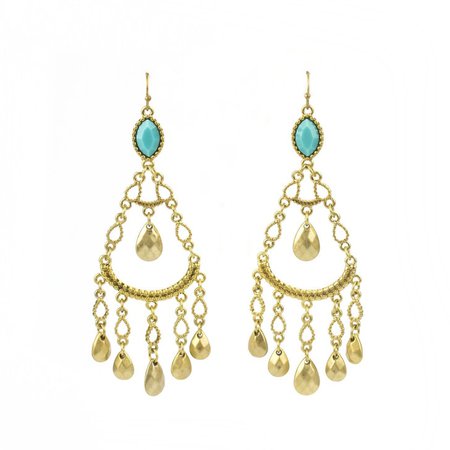 Casablanca Turquoise Bead Earrings | Earrings | lookluv.com