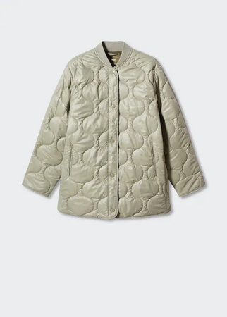 sage quilted jacket