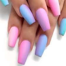 pink blue and purple nails - Google Search