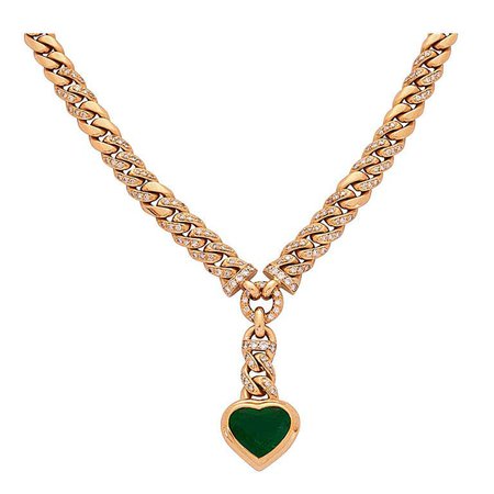 Gubelin Emerald and Diamond Necklace For Sale at 1stdibs