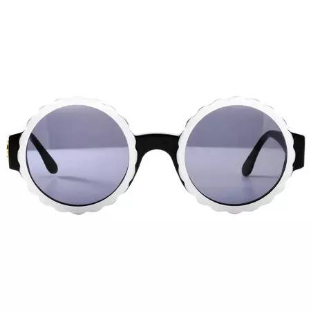 Chanel Rare White Vintage 90''s Sunglasses For Sale at 1stDibs