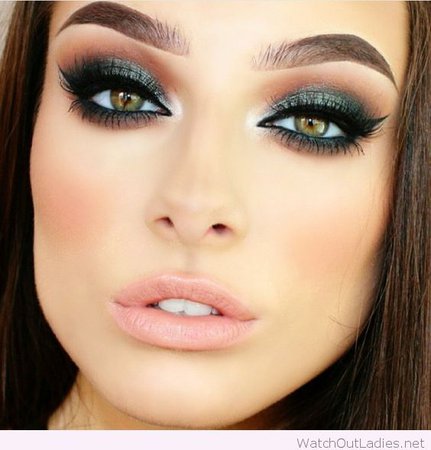 emerald green makeup look - Google Search