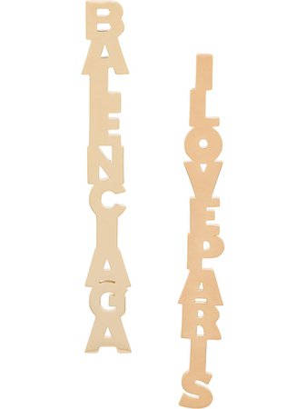 Balenciaga Logo Lettering Drop Earrings - Farfetch