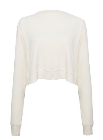 Cream Brushed Sweatshirt | Miss Selfridge