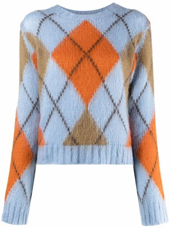Kenzo diamond-print knitted jumper - FARFETCH