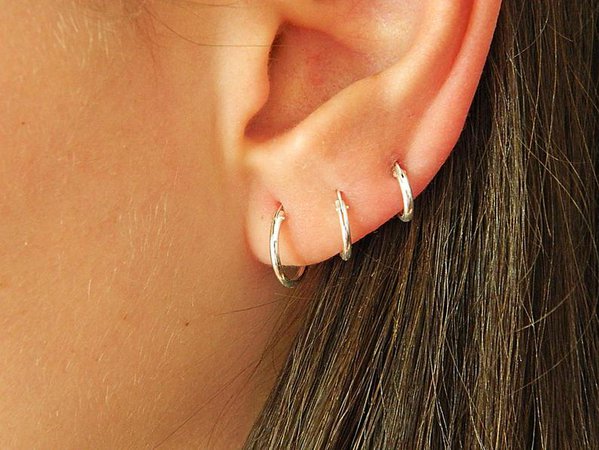 Sterling Silver Hoop Earrings Silver Hoop Earrings Tiny | Etsy