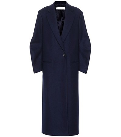 Twist Sleeve virgin wool coat