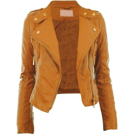 Orange/Brown Leather Jacket