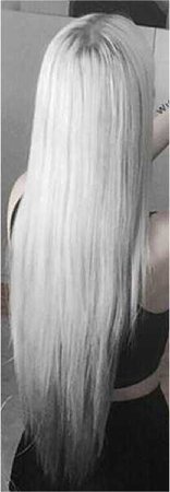 white ,silver hair