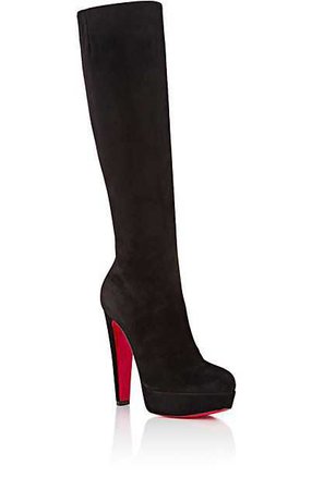 christian louboutin suede lady knee high platform boots - Google Search