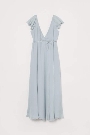 Long Wrap Dress - Turquoise