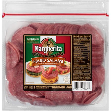 Margherita Sliced Hard Salami, 16 Oz - Walmart.com - Walmart.com