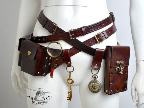 Ultimate steampunk bags and belts kit. | Etsy