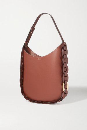 Darryl Medium Braided Smooth And Textured-leather Shoulder Bag - Brown