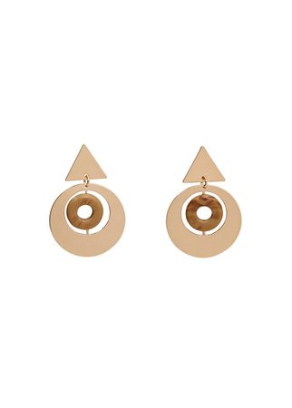 MANGO Metal pendant earrings