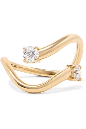Melissa Kaye | Aria Skye 18-karat gold diamond ring | NET-A-PORTER.COM