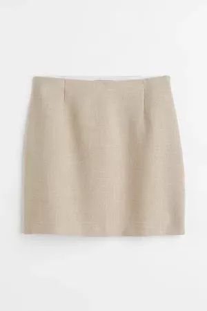 Short Skirt - Light beige - Ladies | H&M US
